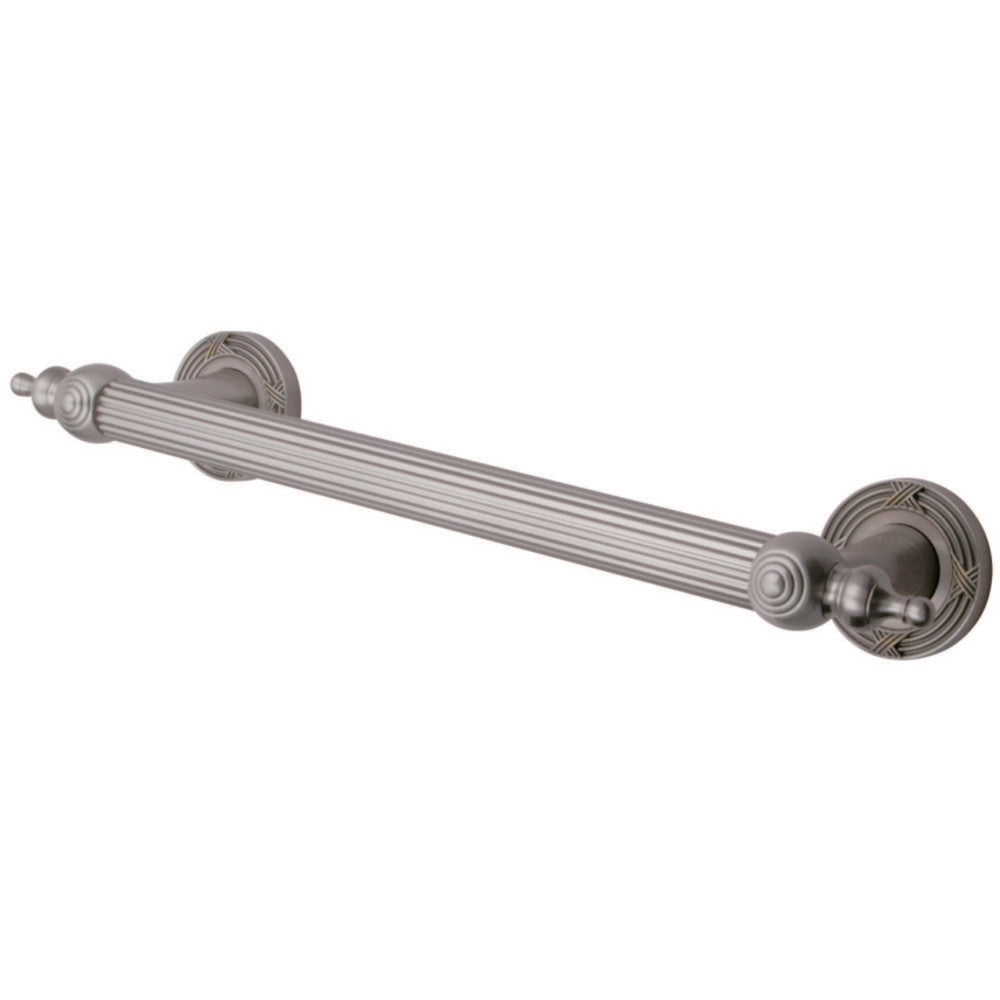 Templeton 12" Brass Decorative Grab Bar in Brushed Nickel