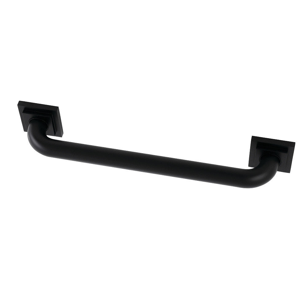 Claremont 16" Brass Decorative Grab Bar in Matte Black