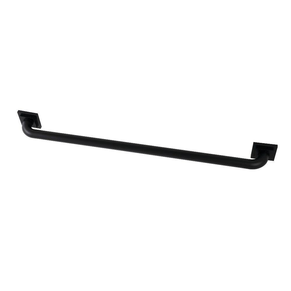 Claremont 32" Brass Decorative Grab Bar in Matte Black