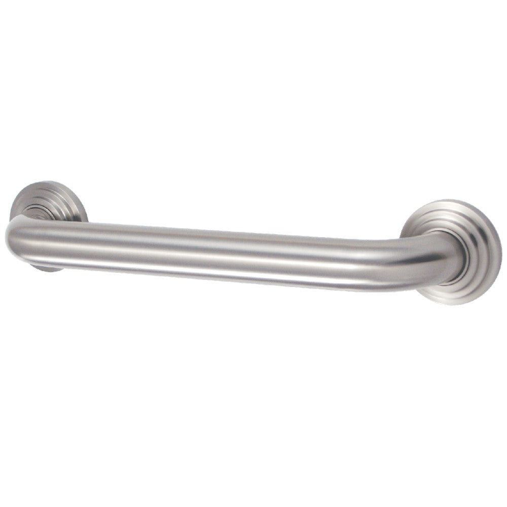 Milano 12" Brass Decorative Grab Bar in Brushed Nickel