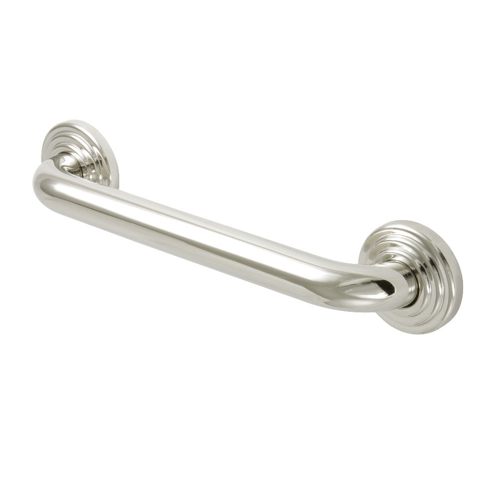 Restoration 12" Brass Decorative Grab Bar in Polished Nickel