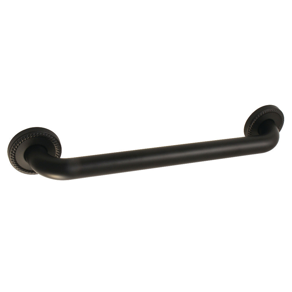 Laurel 16" Brass Decorative Grab Bar in Matte Black