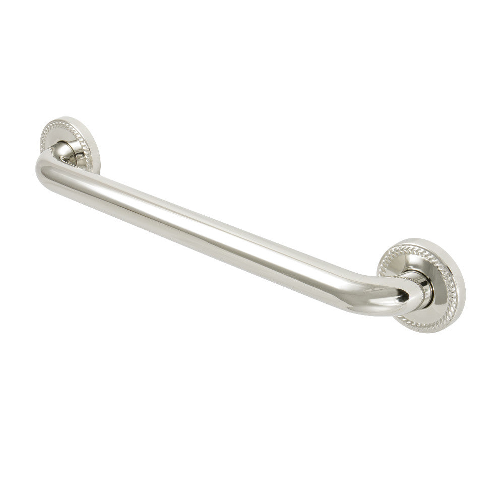 Laurel 16" Brass Decorative Grab Bar in Polished Nickel