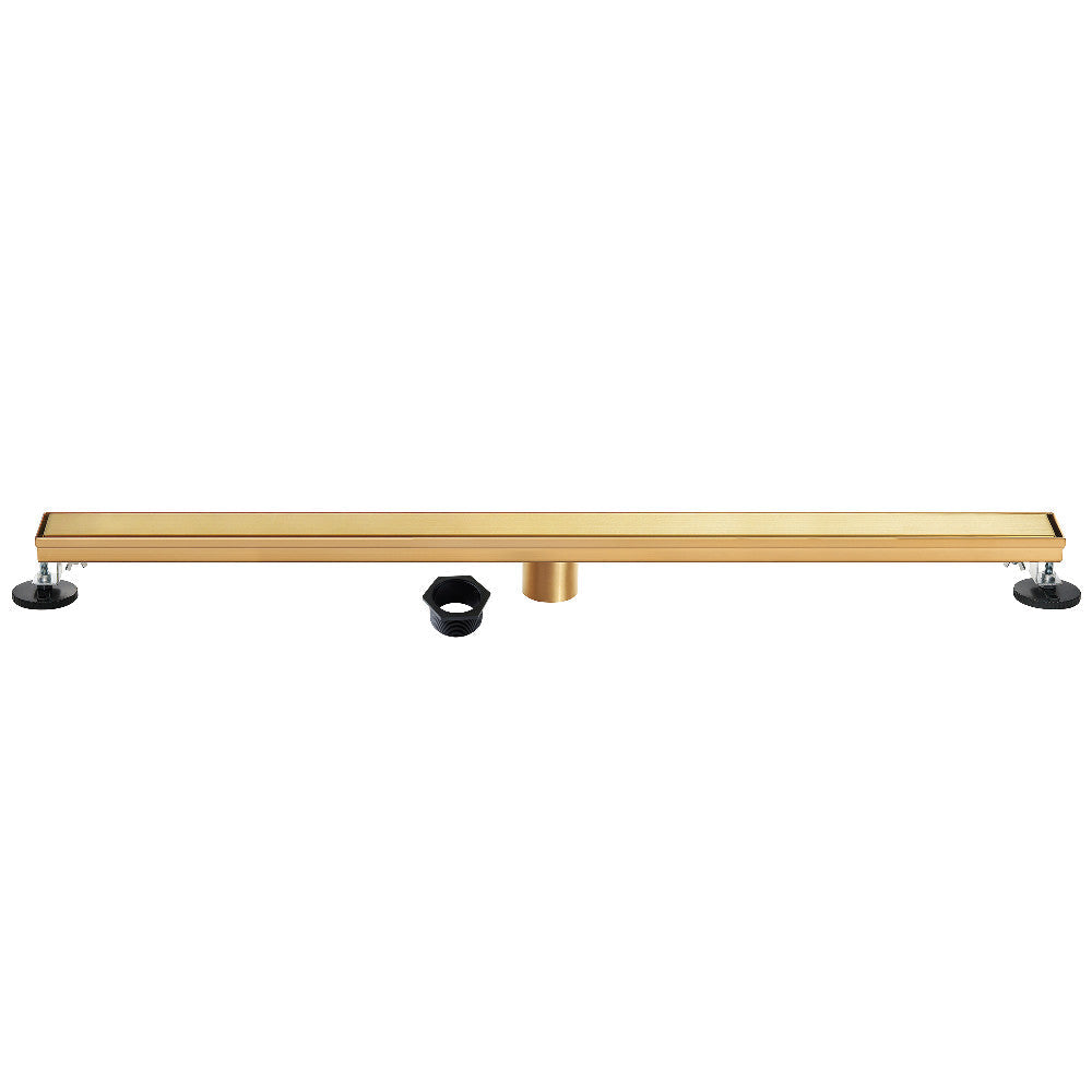 60" Linear Shower Drain in Brushed Brass