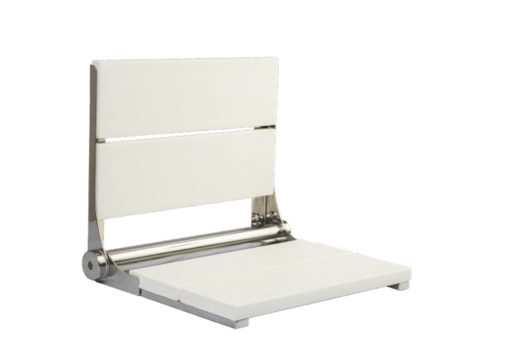 Polished Shower Seat With White 