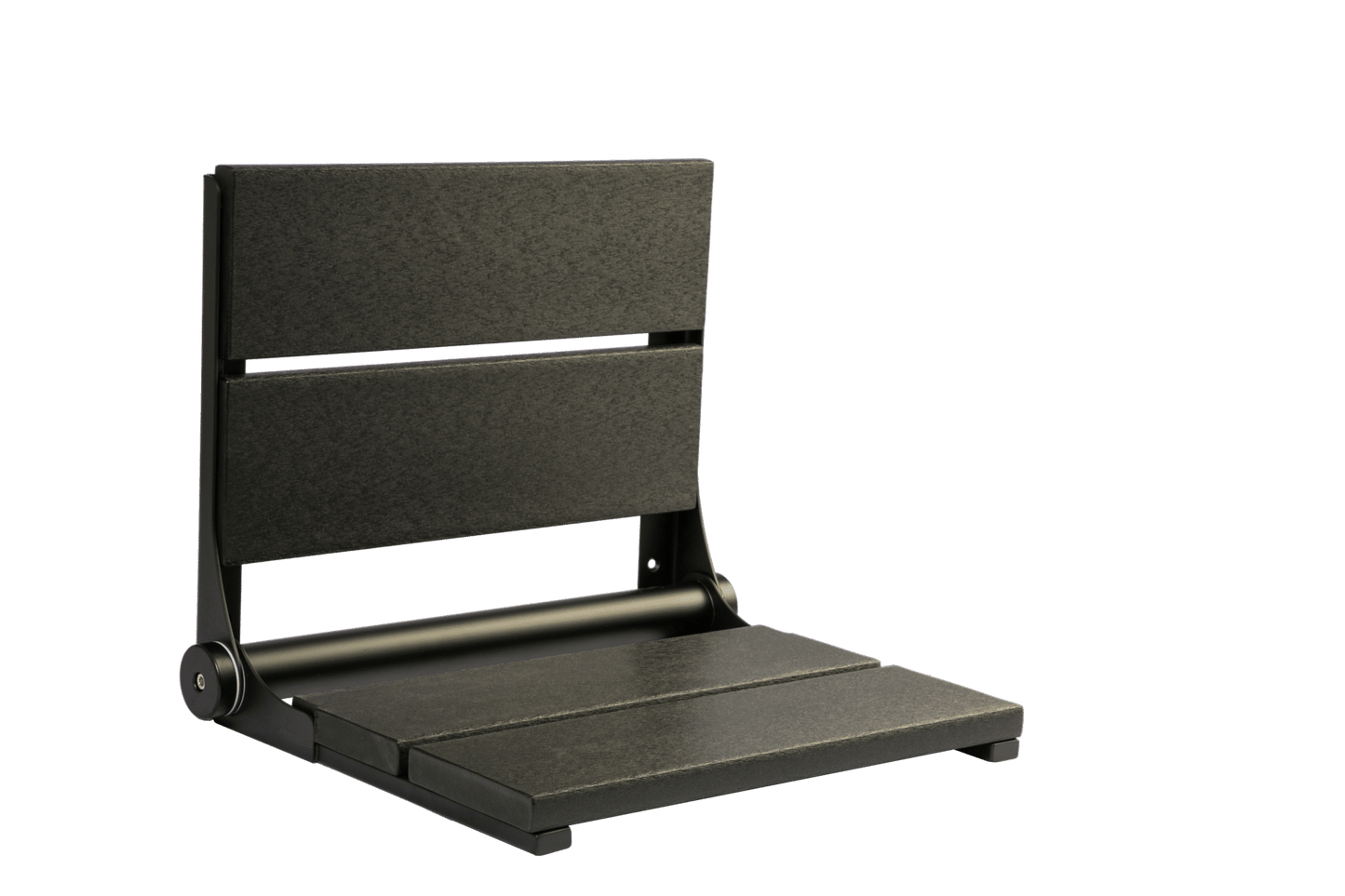 18" Shower Seat with Matte Black Frame