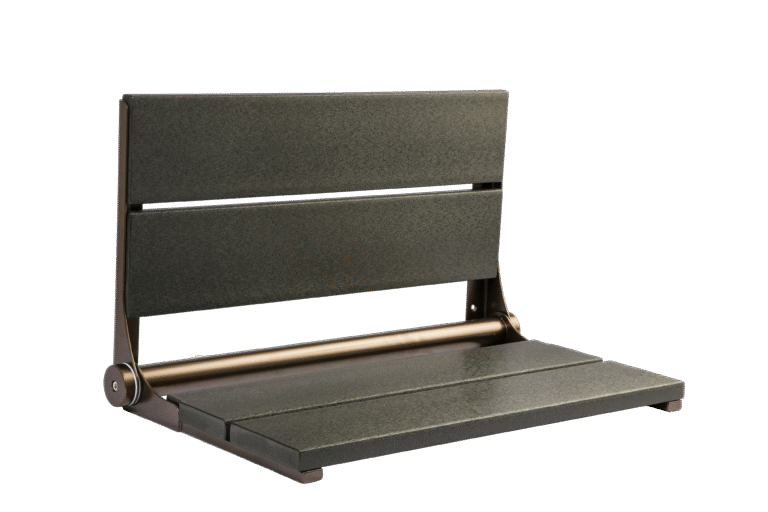 26" Shower Seat with Bronze Frame