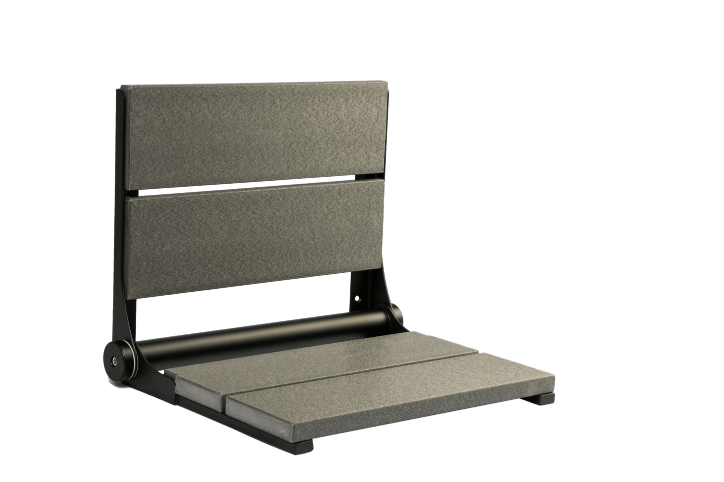 18" Shower Seat with Matte Black Frame