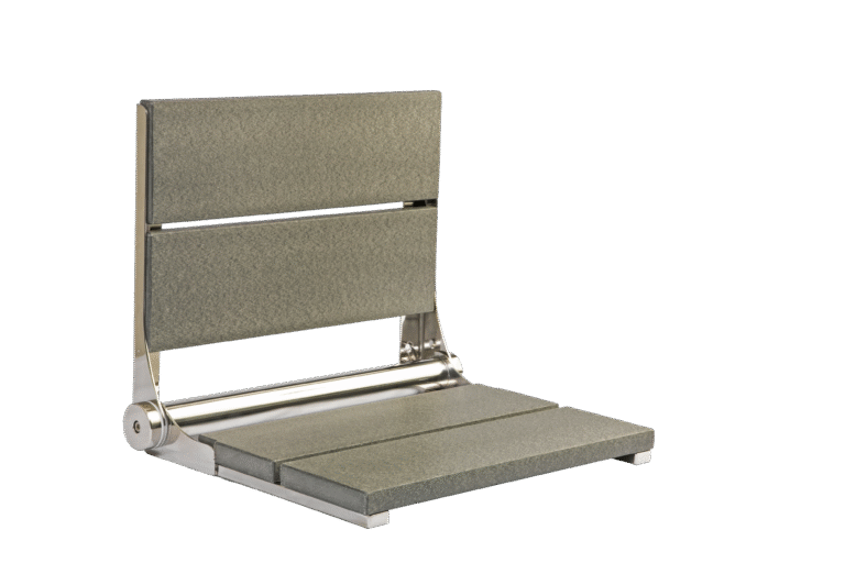 18" Shower Seat with Polished Frame