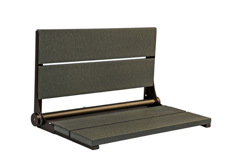 26" Shower Seat with Bronze Frame