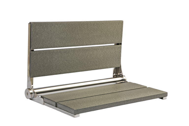 26" Shower Seat with Polished Frame