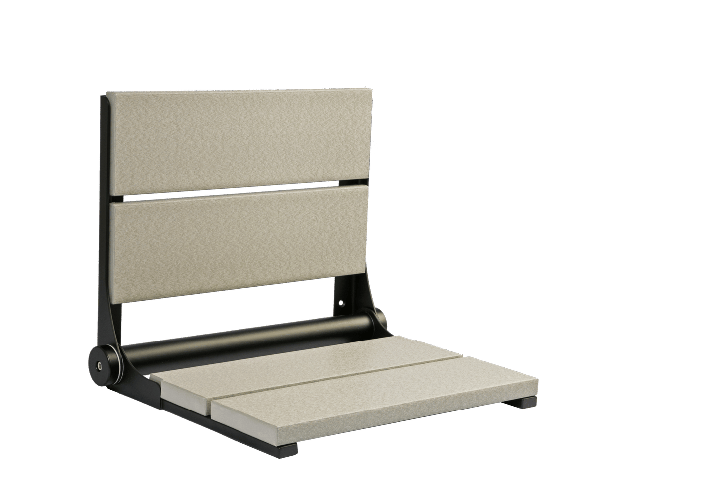 18" Shower Seat with Matte Black Frame