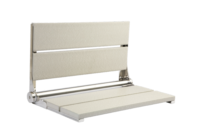 26" Shower Seat with Polished Frame