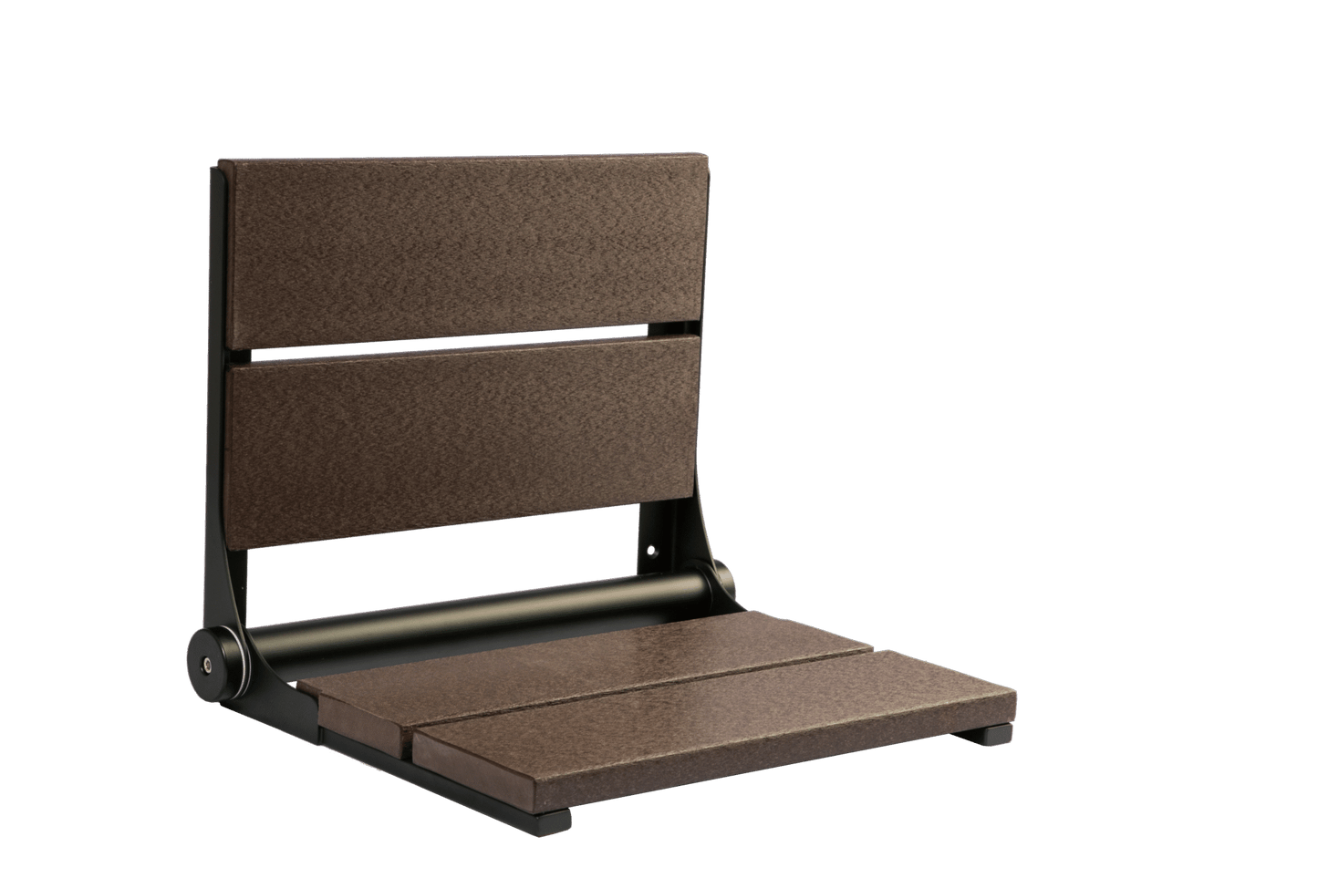18" Shower Seat with Matte Black Frame