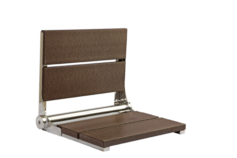 18" Shower Seat with Polished Frame