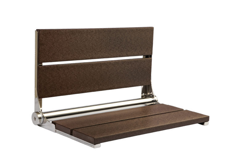 26" Shower Seat with Polished Frame