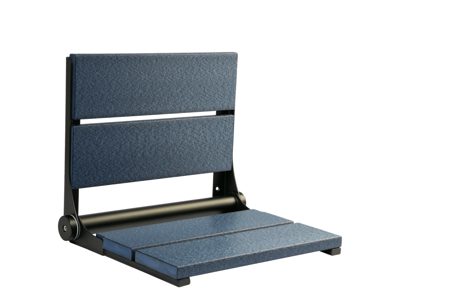 18" Shower Seat with Matte Black Frame