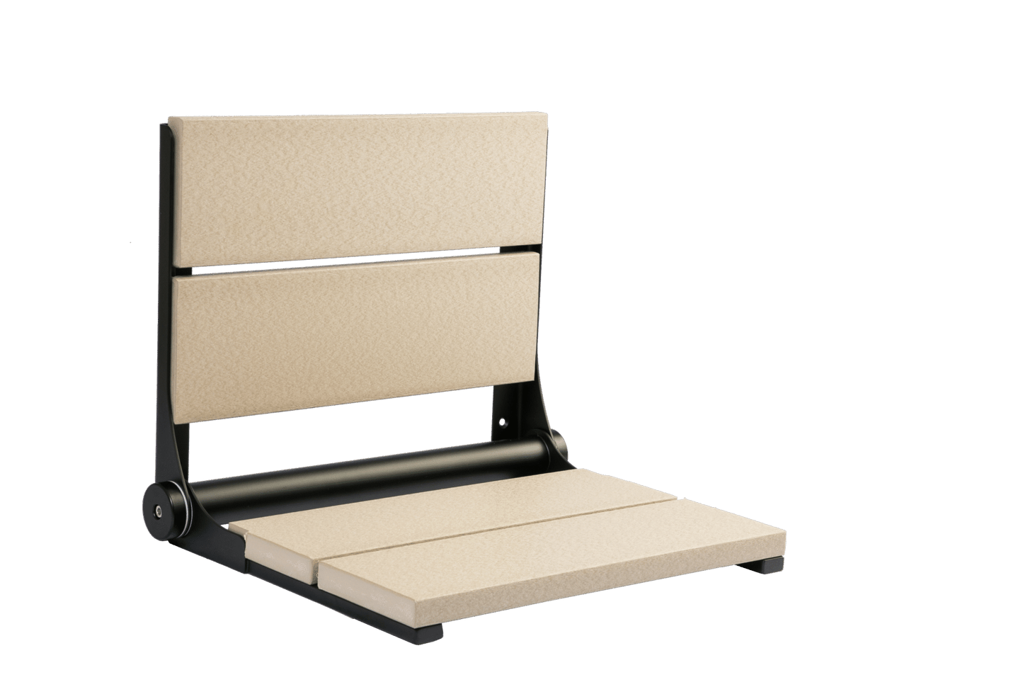 18" Shower Seat with Matte Black Frame