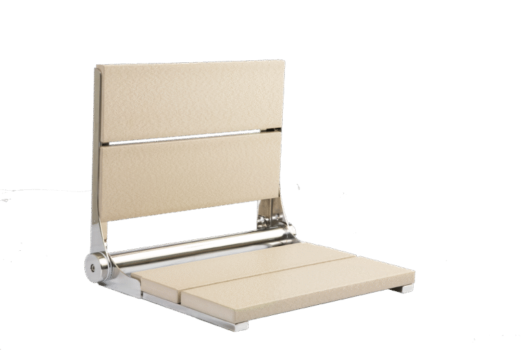 18" Shower Seat with Polished Frame