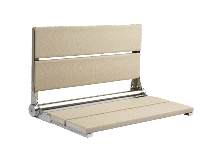26" Shower Seat with Polished Frame