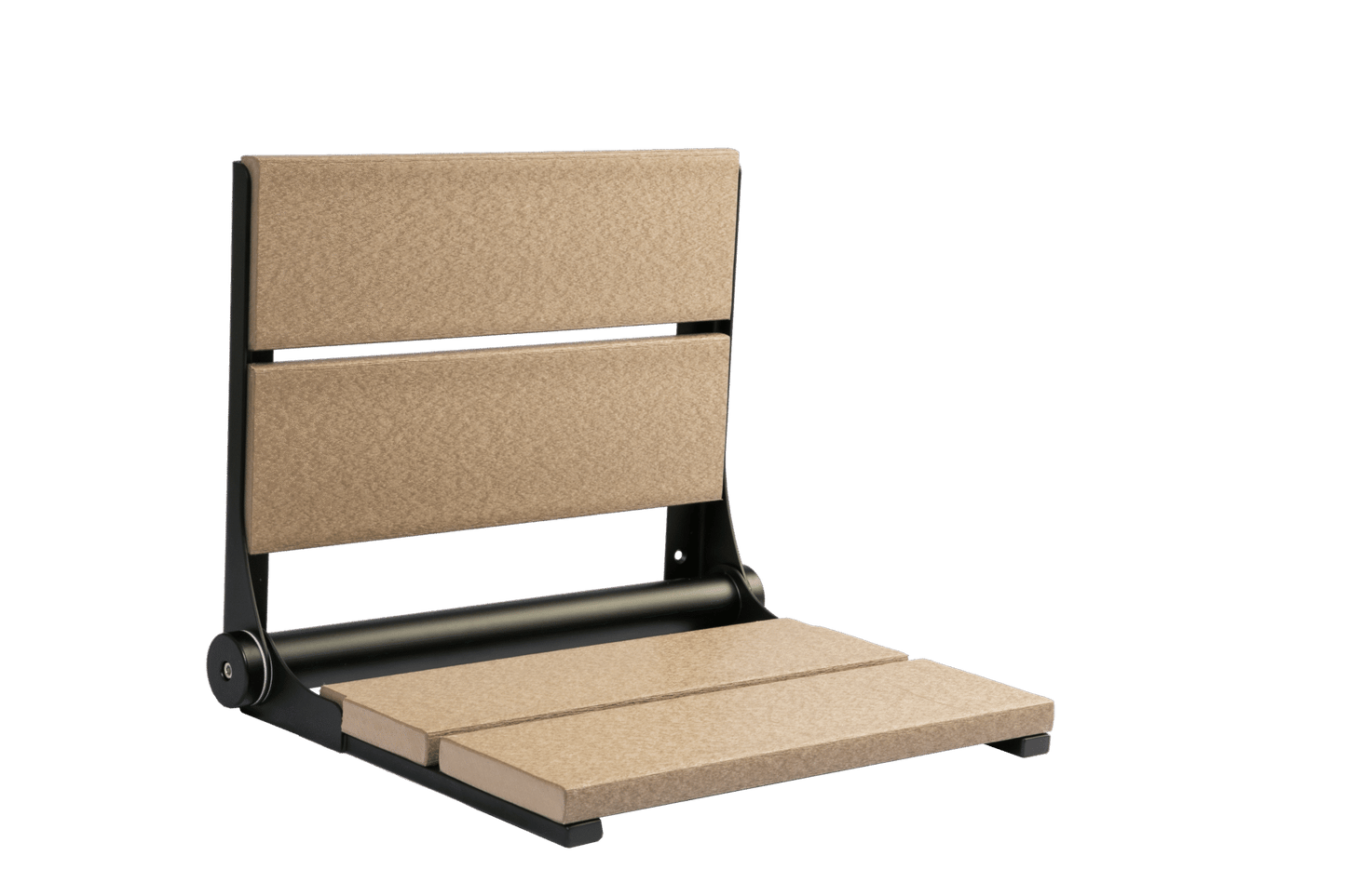 18" Shower Seat with Matte Black Frame