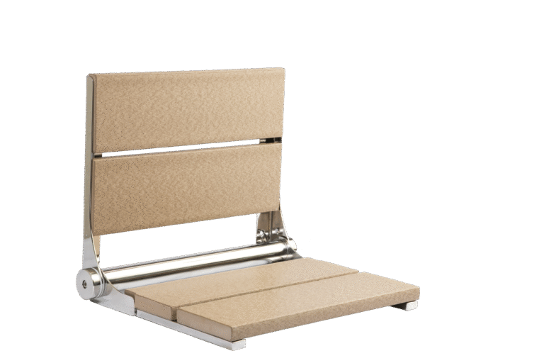 18" Shower Seat with Polished Frame