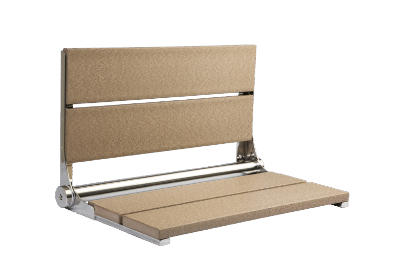 26" Shower Seat with Polished Frame
