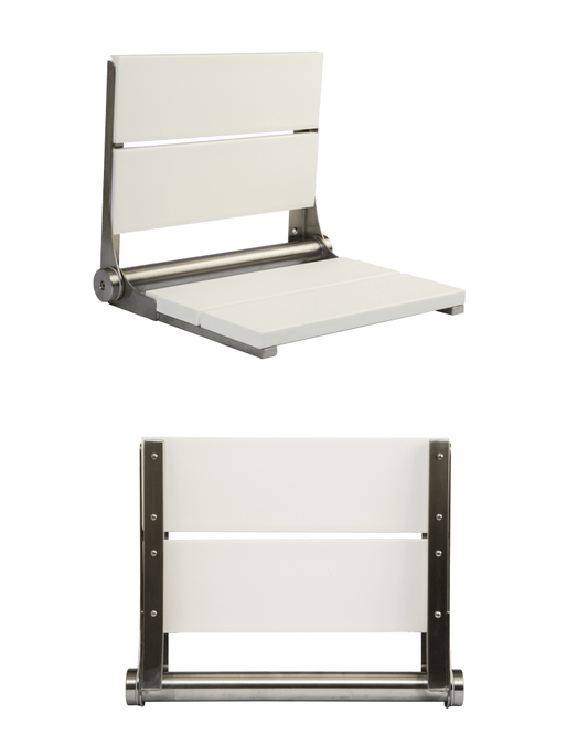 18" Shower Seat with Brushed Frame