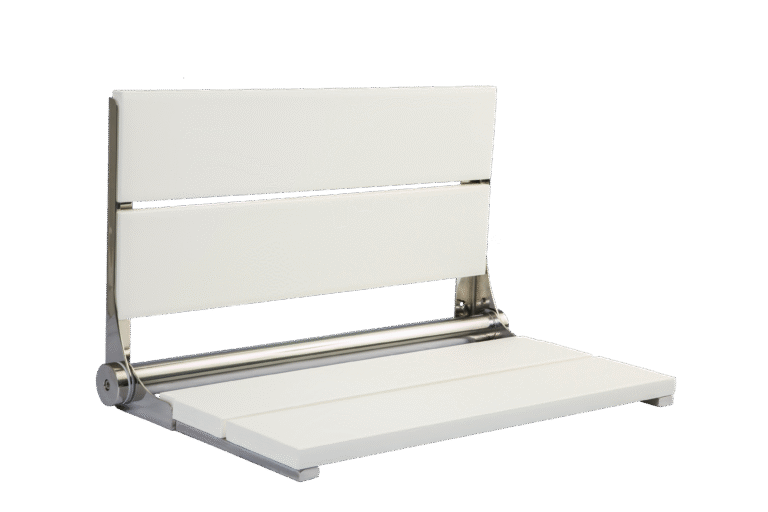 26" Shower Seat with Polished Frame
