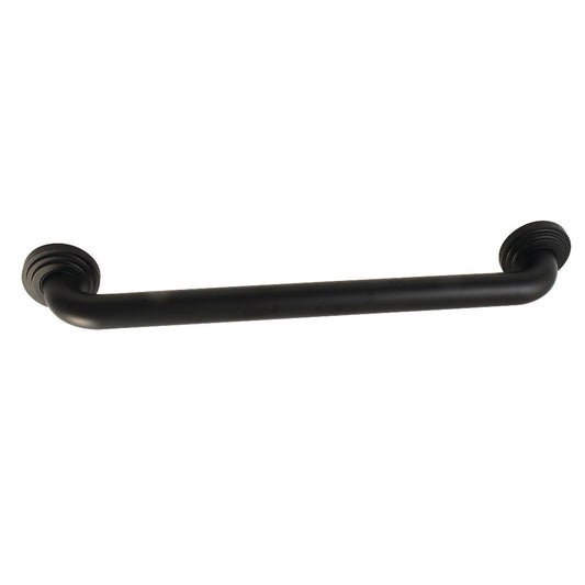 Milano 18" Brass Decorative Grab Bar in Matte Black  