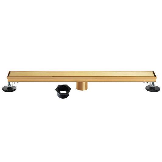 32" Linear Shower Drain in Brushed Brass