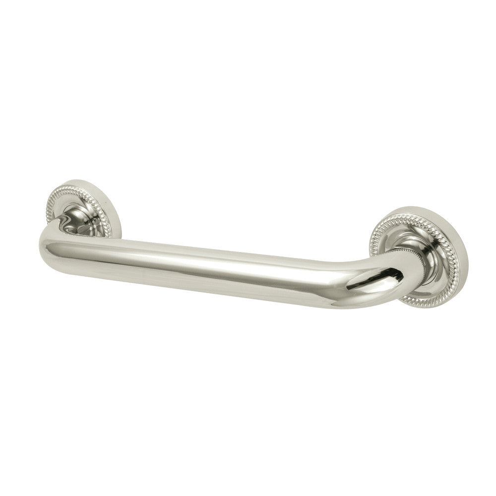 Camelon 12" Brass Decorative Grab Bar in Polished Nickel  
