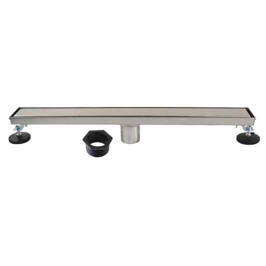 24" Linear Shower Drain in Brushed Nickel
