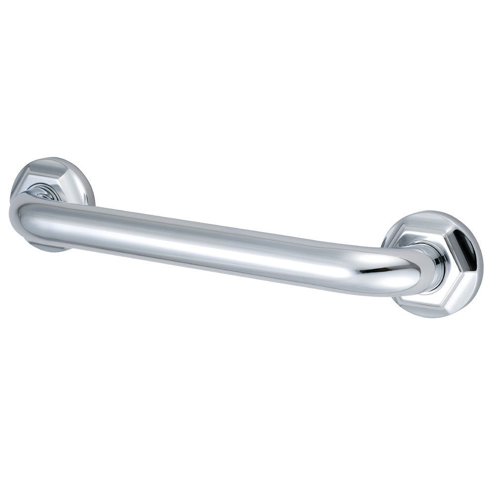 Metropolitan 12" Brass Decorative Grab Bar in Polished Chrome  