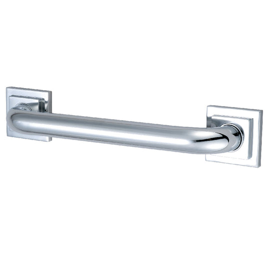 Claremont 12" Brass Decorative Grab Bar in Polished Chrome  
